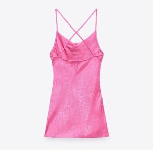 Zara pink slip dress NWT size small